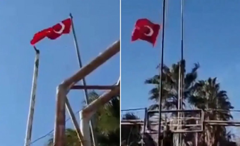 Suriye sınırında büyük provokasyon: Türk bayrağını indirdiler